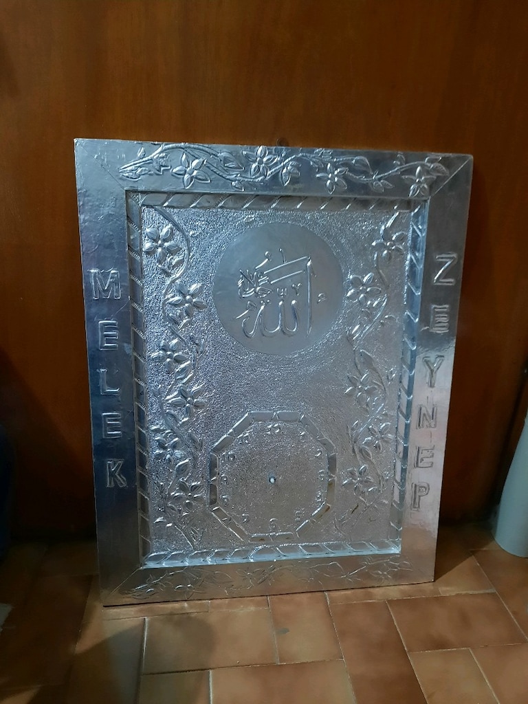 El Emeği Alüminyum Kabartma (Rölyef) Duvar Panosu & Saat - 2