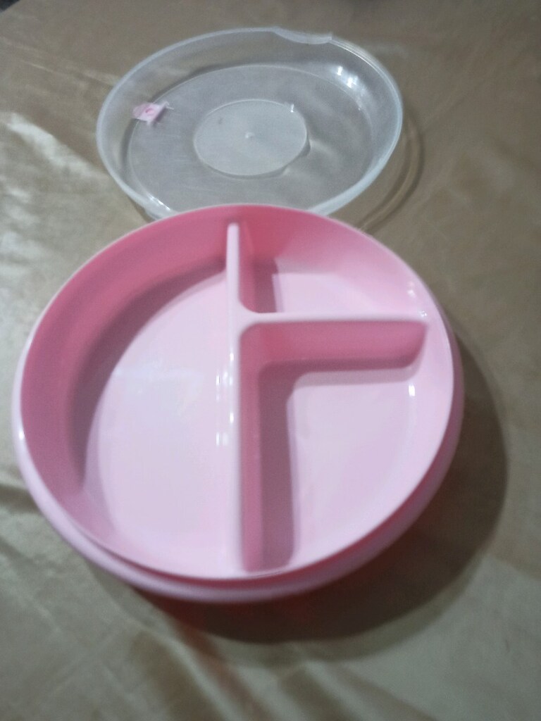 üç bölmeli saklama kabı.pembe renk - 3