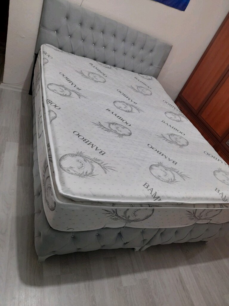 çift kişilik yatak baza başlık 3lü set - 2
