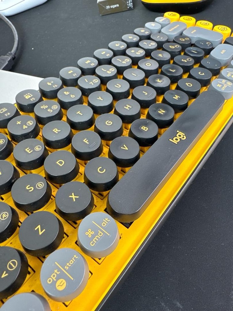 Logitech Pop Keys Mekanik Klavye Sarı - 3