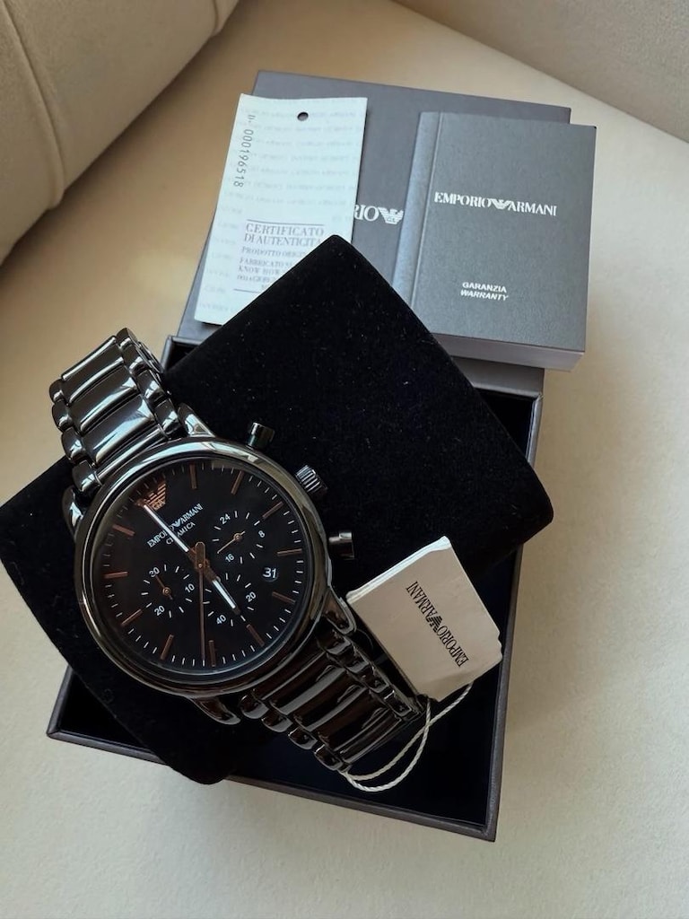 ORJİNAL EMPORİO ARMANİ SERAMİK ERKEK KOL SAATİ - 2