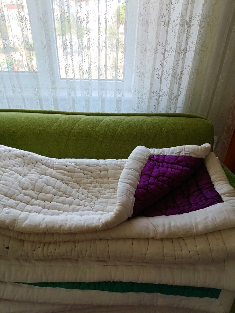 Çift ve Tek kişilik saten pamuklu yorgan - 5