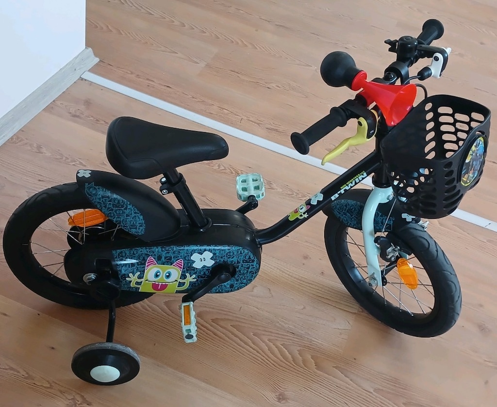 btwin çocuk bisikleti 14 jant Decathlon YENİ GİBİ Ön Sepetli - 3