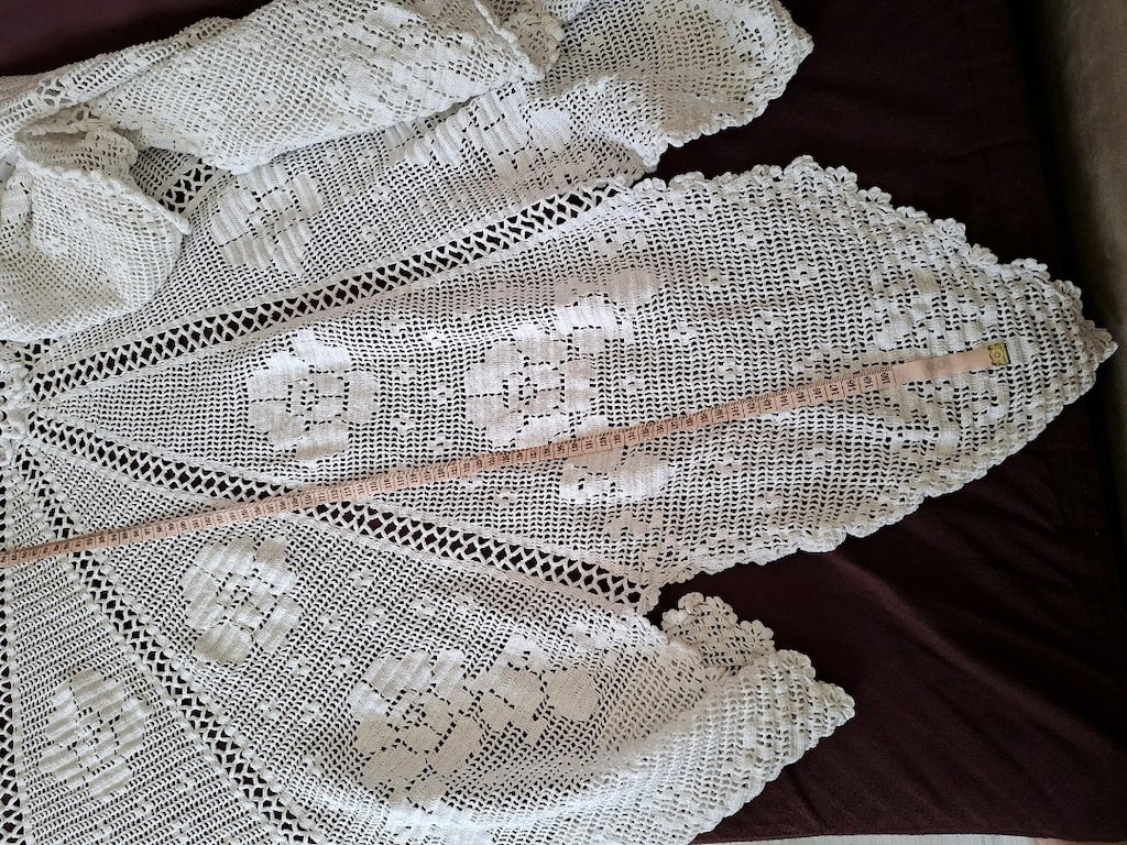 Beyaz Dantel Masa Örtüsü - 9