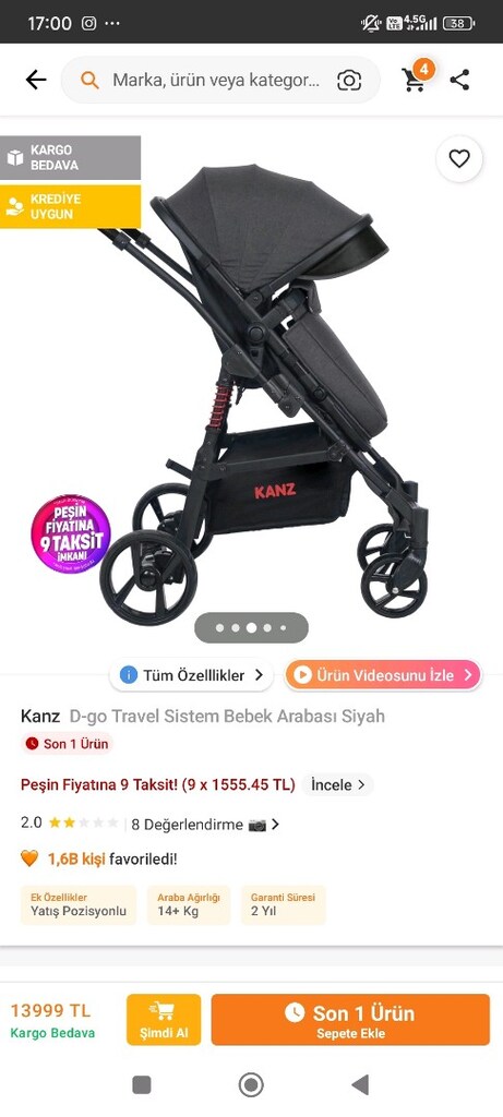 kanz marka d go bebek araba - 2