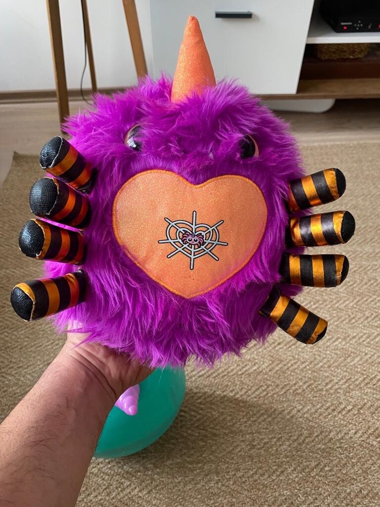 Rainbocorns süpriz yumurtalı peluş boynuzlu örümcek büyük boy - 3