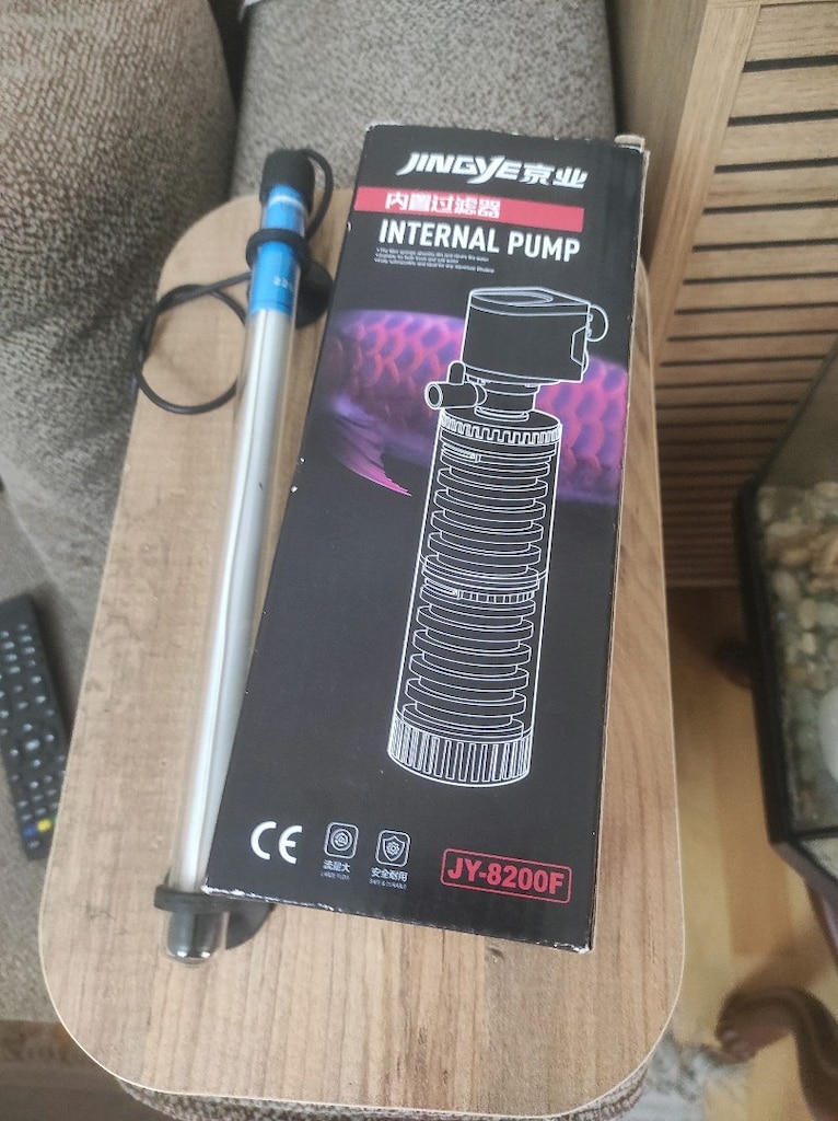 60x40x35 ölçüsü nadir köşegen akvaryum ışıklı taşları var motor sıfır - 3