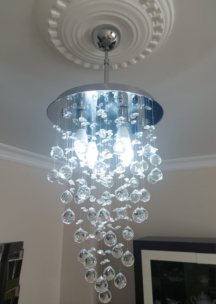 Kristal Taşlı Modern Avize - 4