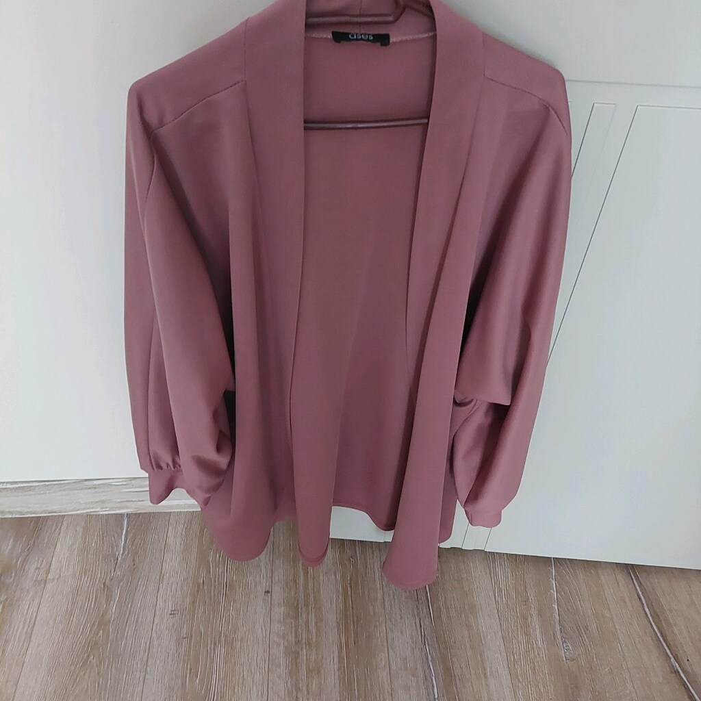 Gül Kurusu modern önü açik kimono hırka - 2
