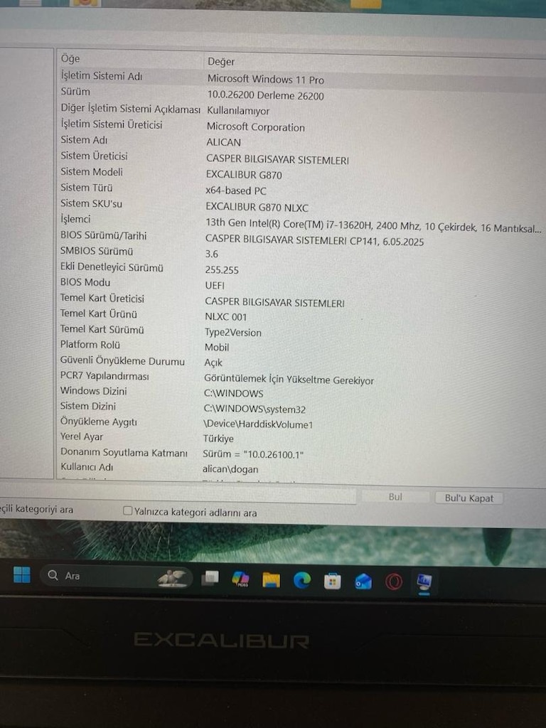 CASPER EXCALIBUR G870 i7-13620H 2TB - 3