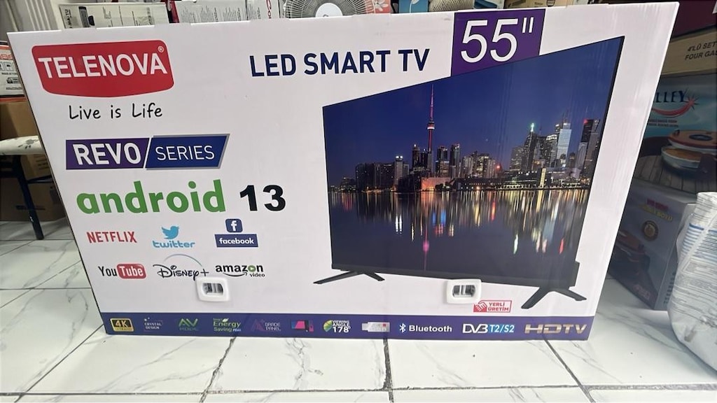 Televizyon tv sıfır kutularında 40-50-55 inç android 14Smart Telenova - 3