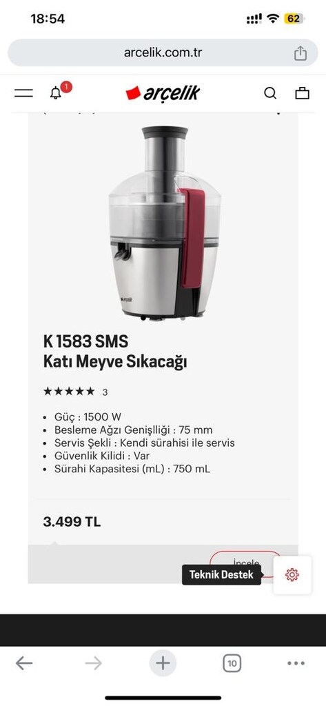 Katı meyve sıkacağı - 2