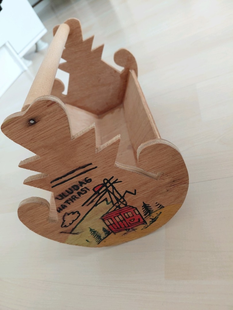 sallan ahşap beşik 25x16x15cm - 3