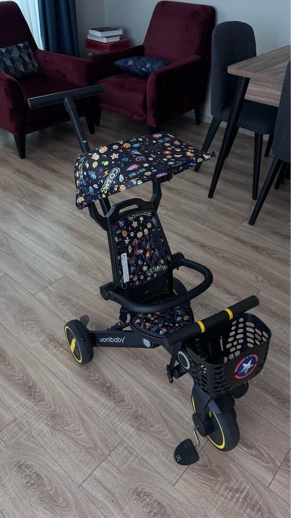 uonibaby 7-in-1 Çocuk Üç Tekerlekli Scooter Katlanır Bebek bisiklet - 6
