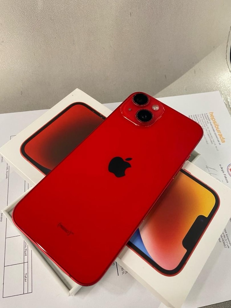 KUTULU FATURALI İPHONE 14 128 GB KIRMIZI
