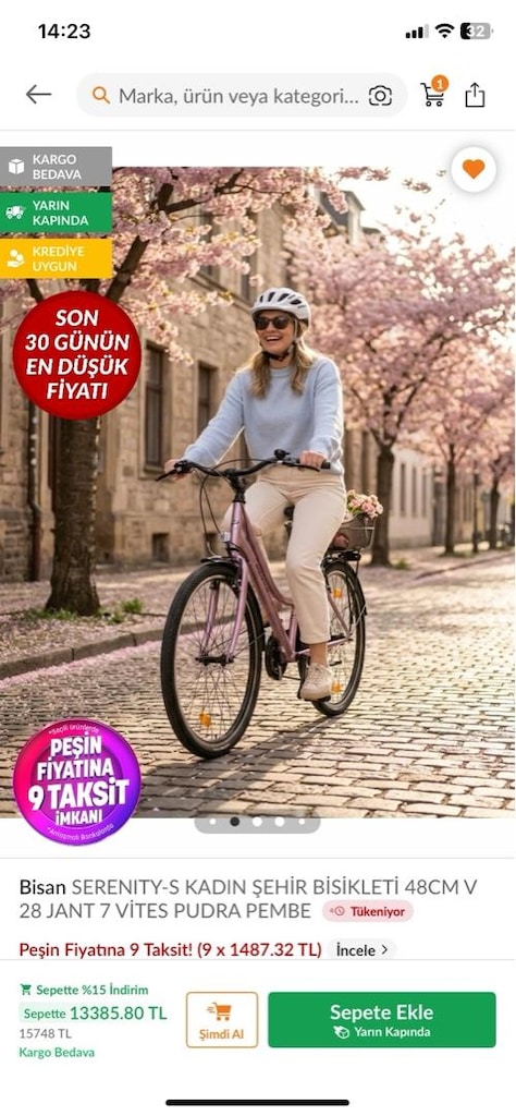 bisan serenity s kadın şehir bisikleti - 2