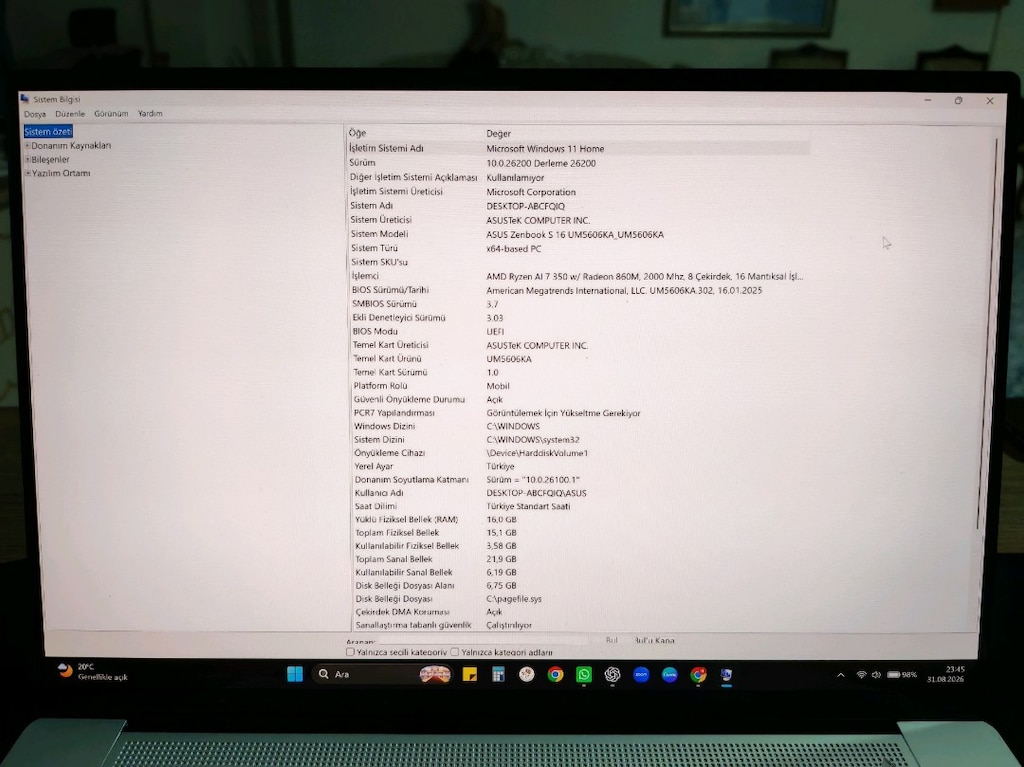 ASUS ZENBOOK S16 OLED | RYZEN AI 7 350 | 16GB | 1TB SSD | 3K 120Hz | - 3