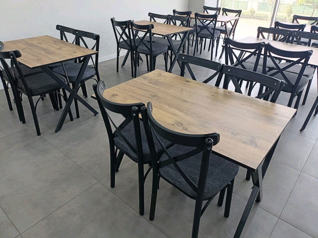 Ahşap Desenli Yemek Masası - 18