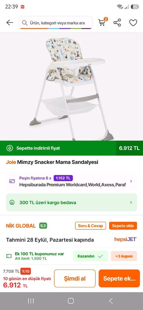 Joie Snacker 2in 1 Mama Sandalyesi Logan - 3
