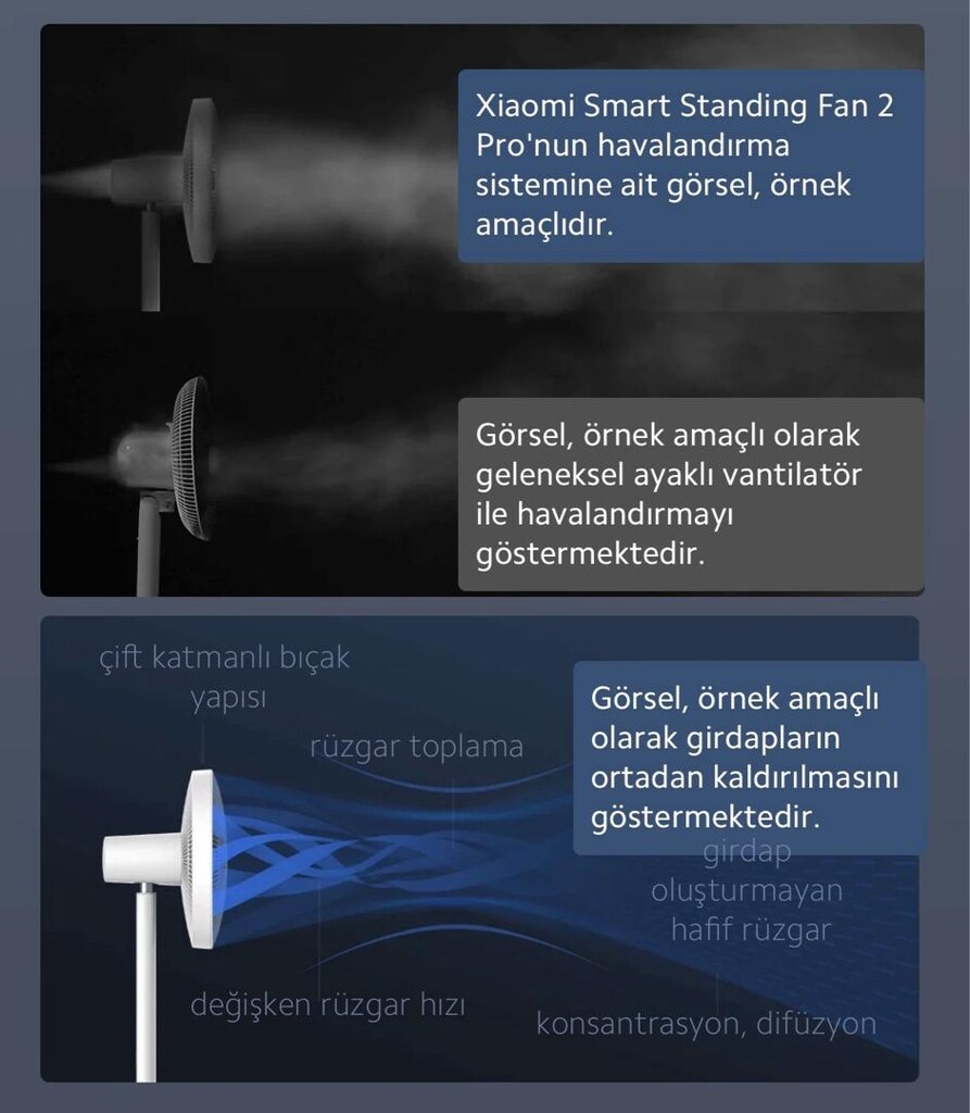 Xiaomi Standing fan 2 pro Vantilatör - 8