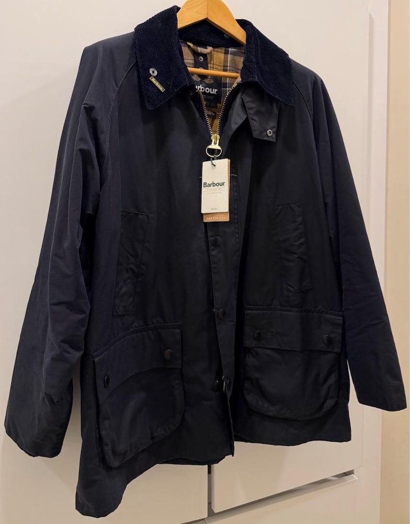 SIFIR ORJINAL BARBOUR BEDALE WAX MONT44/XXLbeden LACİVERT RENK - 3