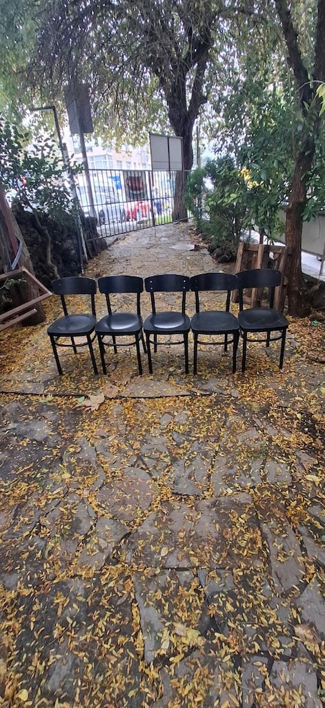Siyah Sandalye Seti cafe büfe balıkçı pilavcı börekçi lokanta tonet sa - 3
