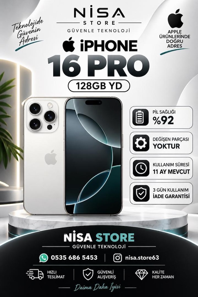 16 PRO 128GB YD - Sıfırından Uygun Fiyata Al