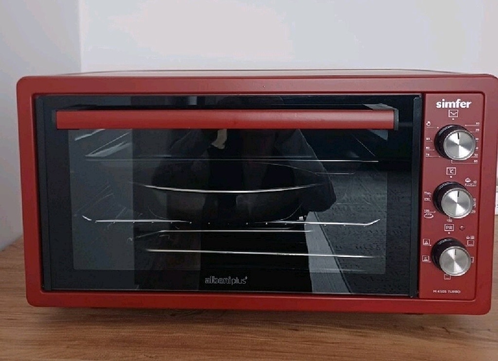 Simfer 4505 Kırmızı Midi Fırın 1400W, 45 Litre - 2