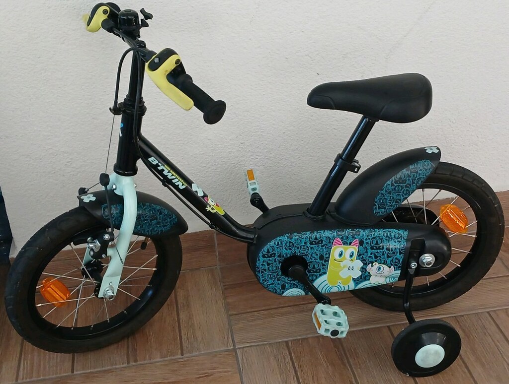 btwin çocuk bisikleti 14 jant Decathlon YENİ GİBİ Ön Sepetli de var - 4