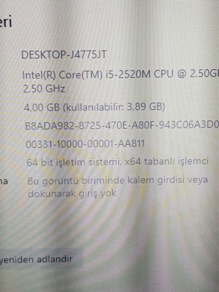 Fujitsu LIFEBOOK E sersi İ5 Temiz Kullanılmış 240 SSD Hızlı Seri - 7