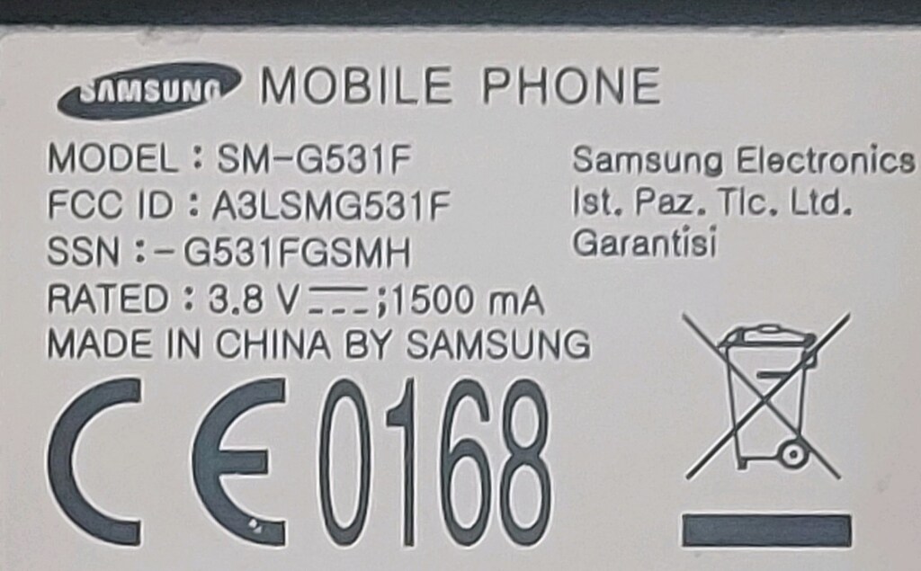 SAMSUNG SM-531F NFC'LI - 5