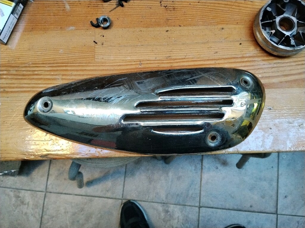 50 cc motor parçaları ön arka varyatör egzoz koruma kapağı - 8