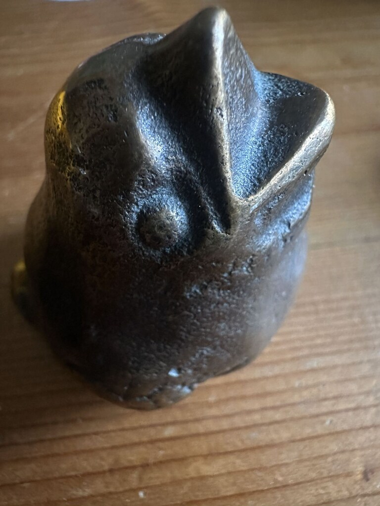 1960'lar Dönemi Eşsiz Alman Brutalist Masif Bronz Yavru Kuş, 357gr. - 4