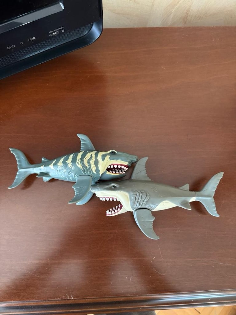 2 Adet Chap Mei Köpekbalığı Figür Oyuncak Jaws Hayvan - 3
