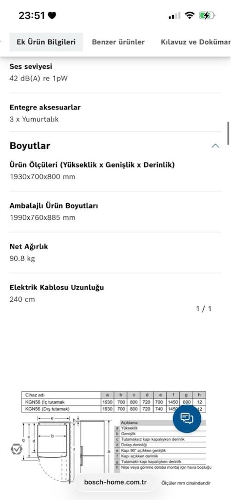 Bosch KGN56VI30N 559 L No-Frost Buzdolabı – Temiz, Az kullanıldı - 8