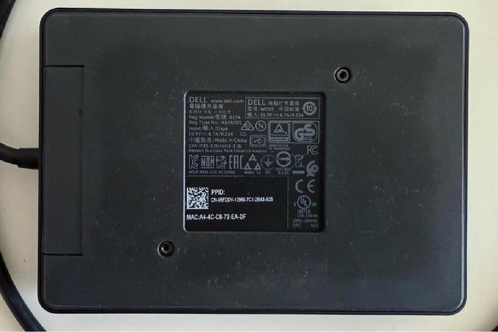 Dell WD15 USB-C Docking Station 180W Adaptörlü Orijinal - 10