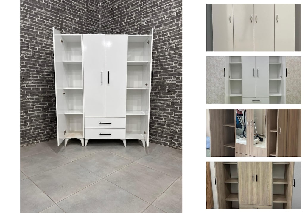 4 kapaklı elbise dolabı knmufelfwv - 3