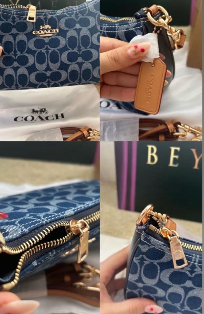 COACH Teri Shoulder Bag Denim - 8