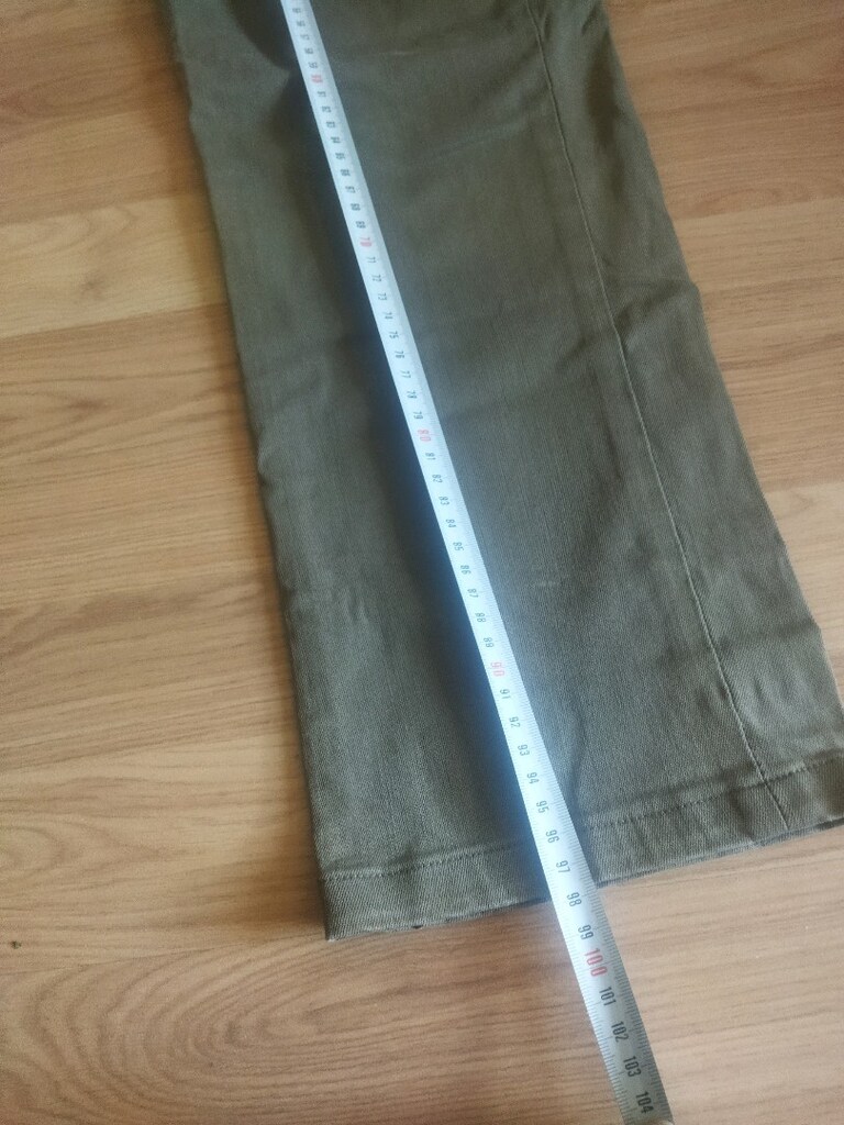 ölçüler görsellerde mevcut 42 44 beden uyumlu haki renk keten pantolon - 2