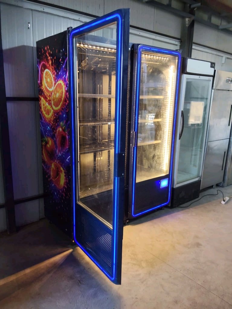 Çift Kapılı İçecek Dolabı – LED Işıklı – Market & Kafe Tipi Soğutucu - 6