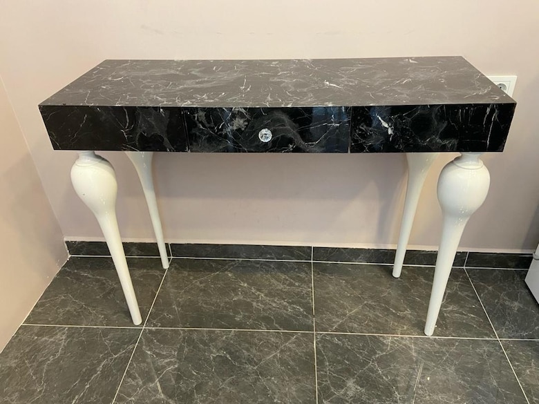 Ofis-Kuaför-Güzellik Salonu Mermer Desenli Sağlam MDF Mobilyalar - 3
