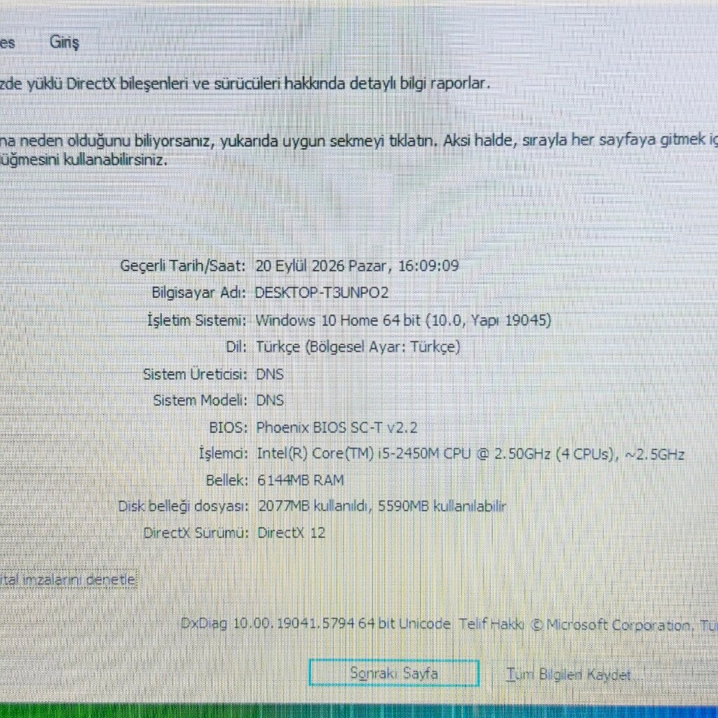 CASPER / İ5 İŞLEMCİ / SSD +HDD / 6 RAM - 7