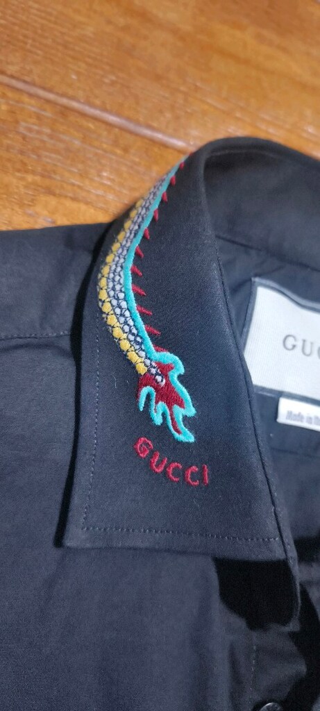Gucci şık tarz gömlek..Hafif esnek likralı. — görsel 6/13