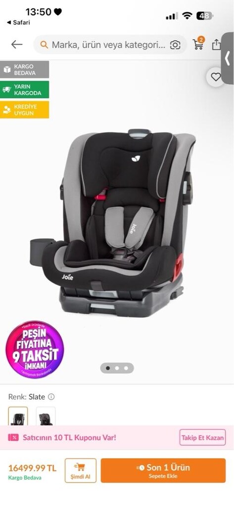 Isofixli Joie Bold 9-36 kg Oto Koltuğu - 6