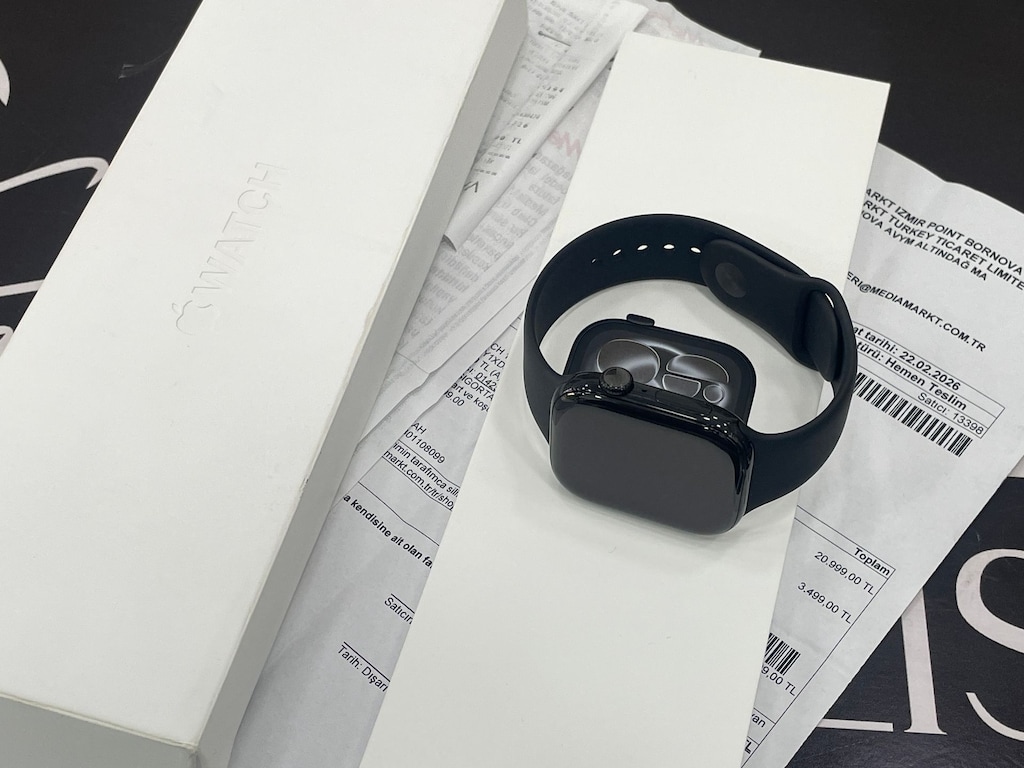 APPLE WATCH SERİ 11 SİYAH 46M KUTU FATURA ŞARJLI 17 AY GARANTİLİ - 2