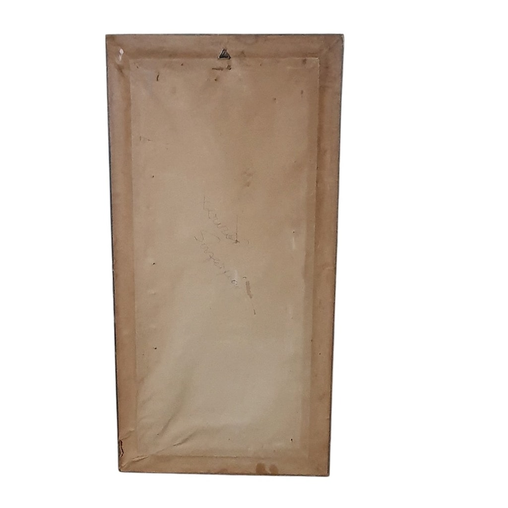 Vintage Alman Ahşap çerçeveli ve Camlı Goblen tablo - 6