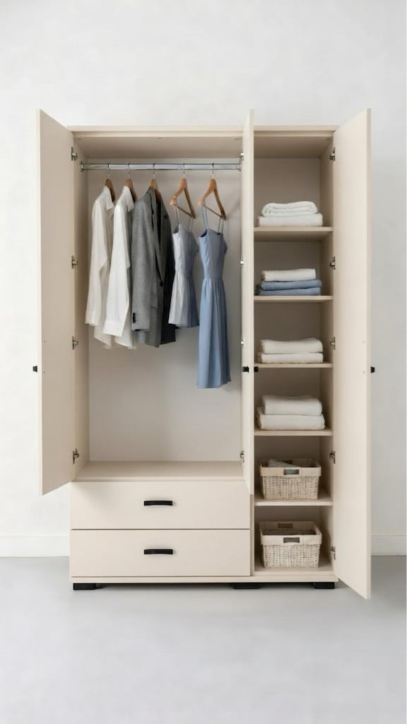 Gardolap 3 kapılı büyük dolap Mdf Gardırop - 2