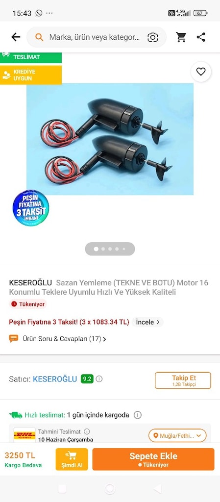 RC kumandalin tekne pervanesi - 13