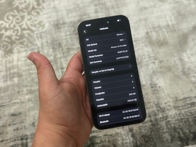 iPhone 14 Pro Max 256 GB YD Cihazı Çift Fiziki 0 60