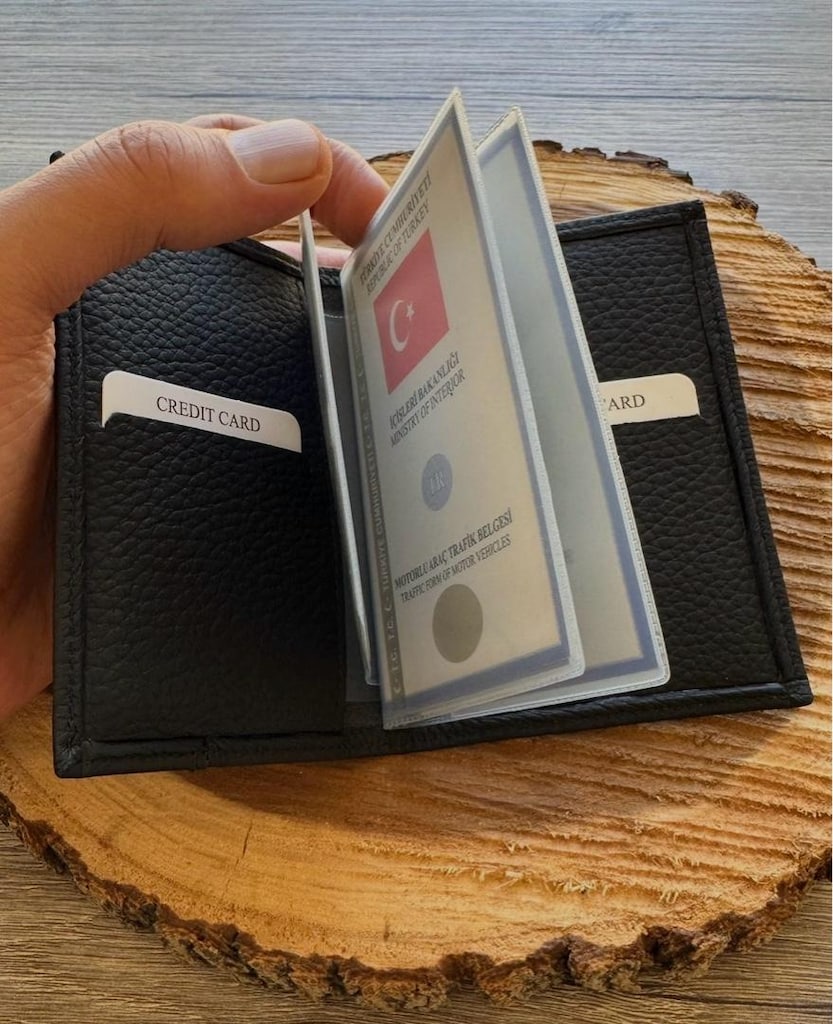 BMW Deri Ruhsat Kabı Cüzdanı. Orjinal Deri. - 17